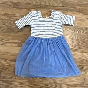 Hanna Andersson Blue and White Striped Dress